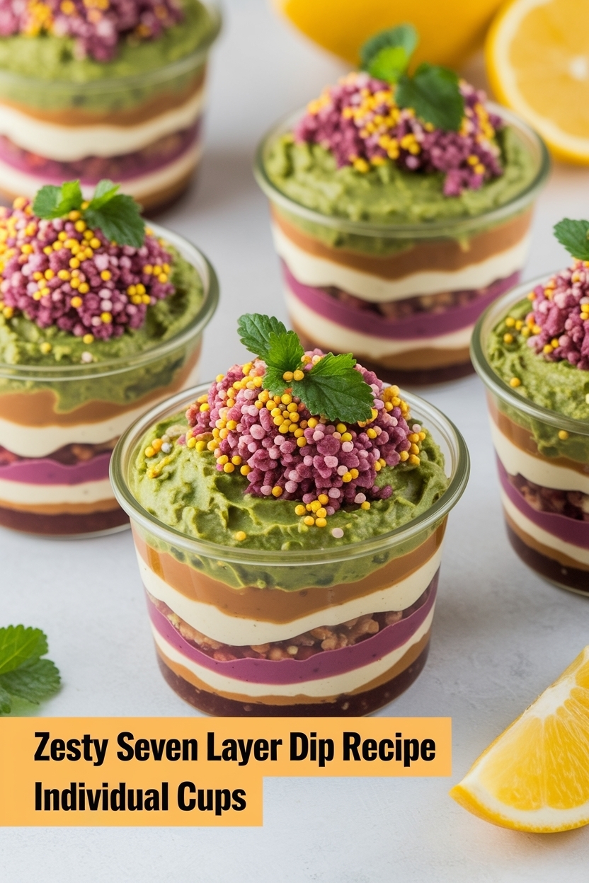 seven layer dip recipe individual cups