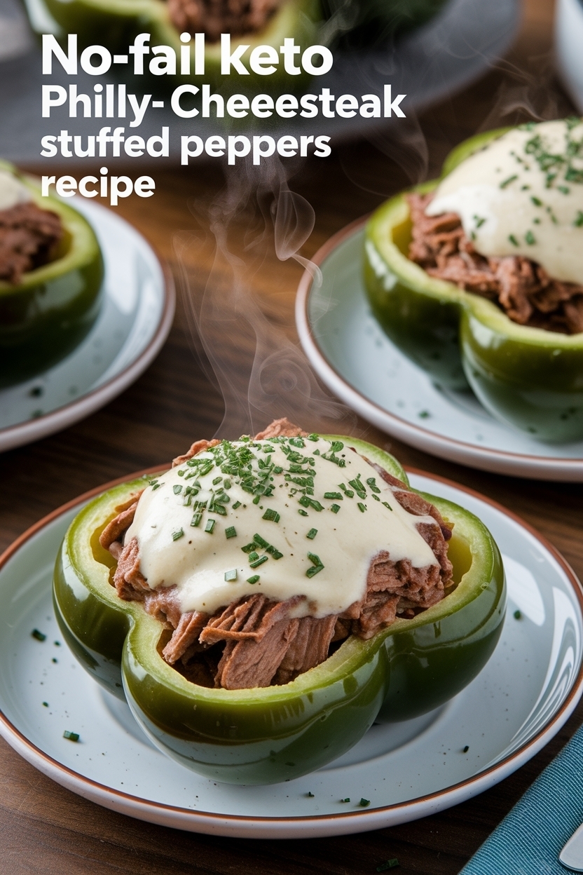 keto philly cheesesteak stuffed peppers recipe