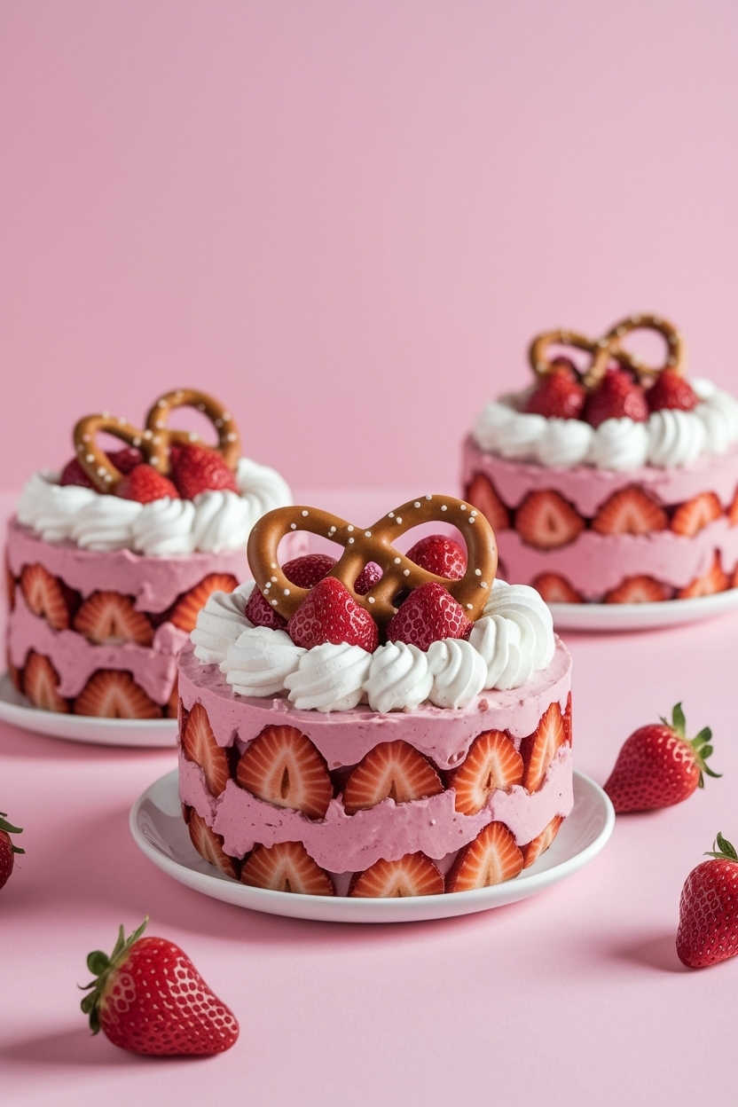 strawberry pretzel salad recipe dessert