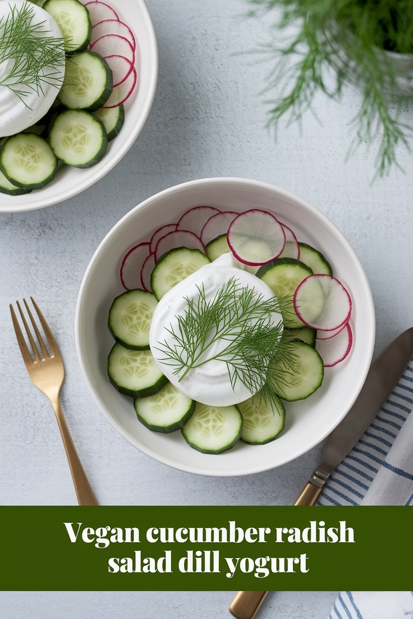 cucumber radish salad dill yogurt