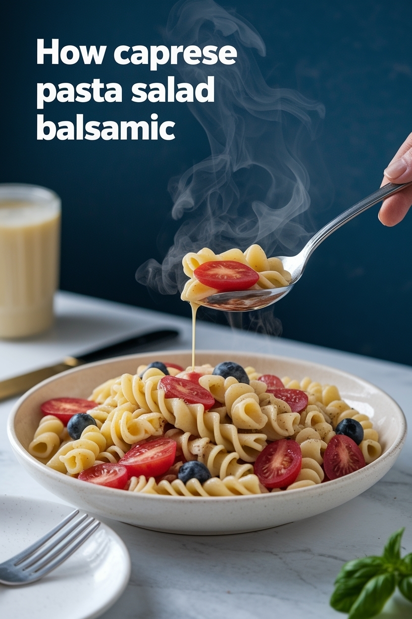 caprese pasta salad balsamic
