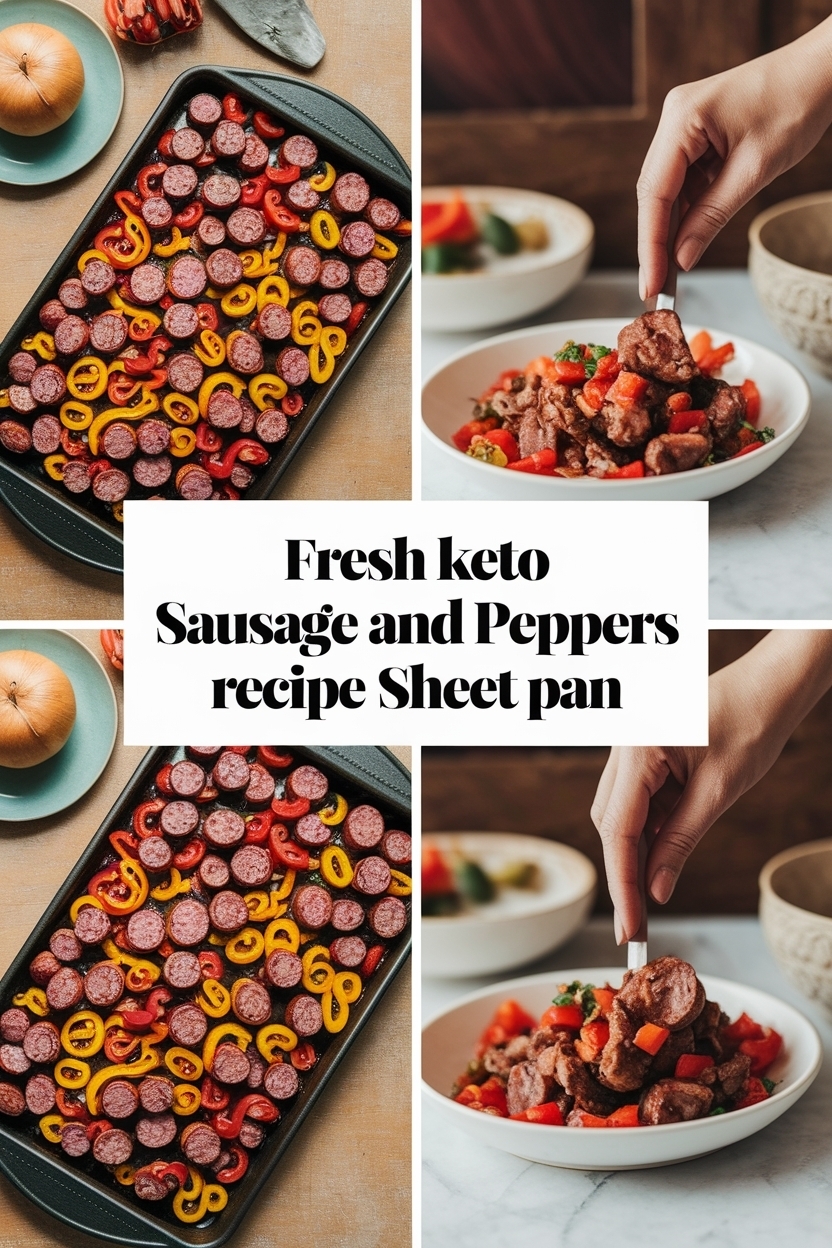 keto sausage and peppers recipe sheet pan