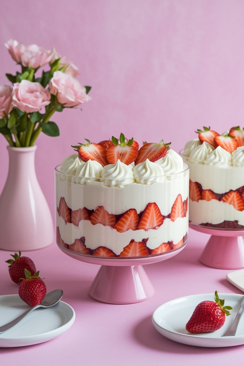 strawberry shortcake trifle