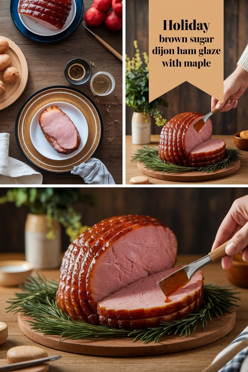 brown sugar dijon ham glaze with maple