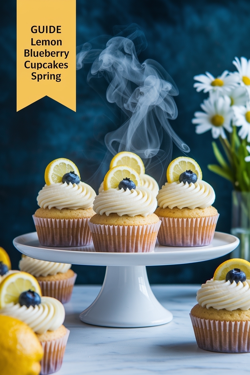 lemon blueberry cupcakes spring