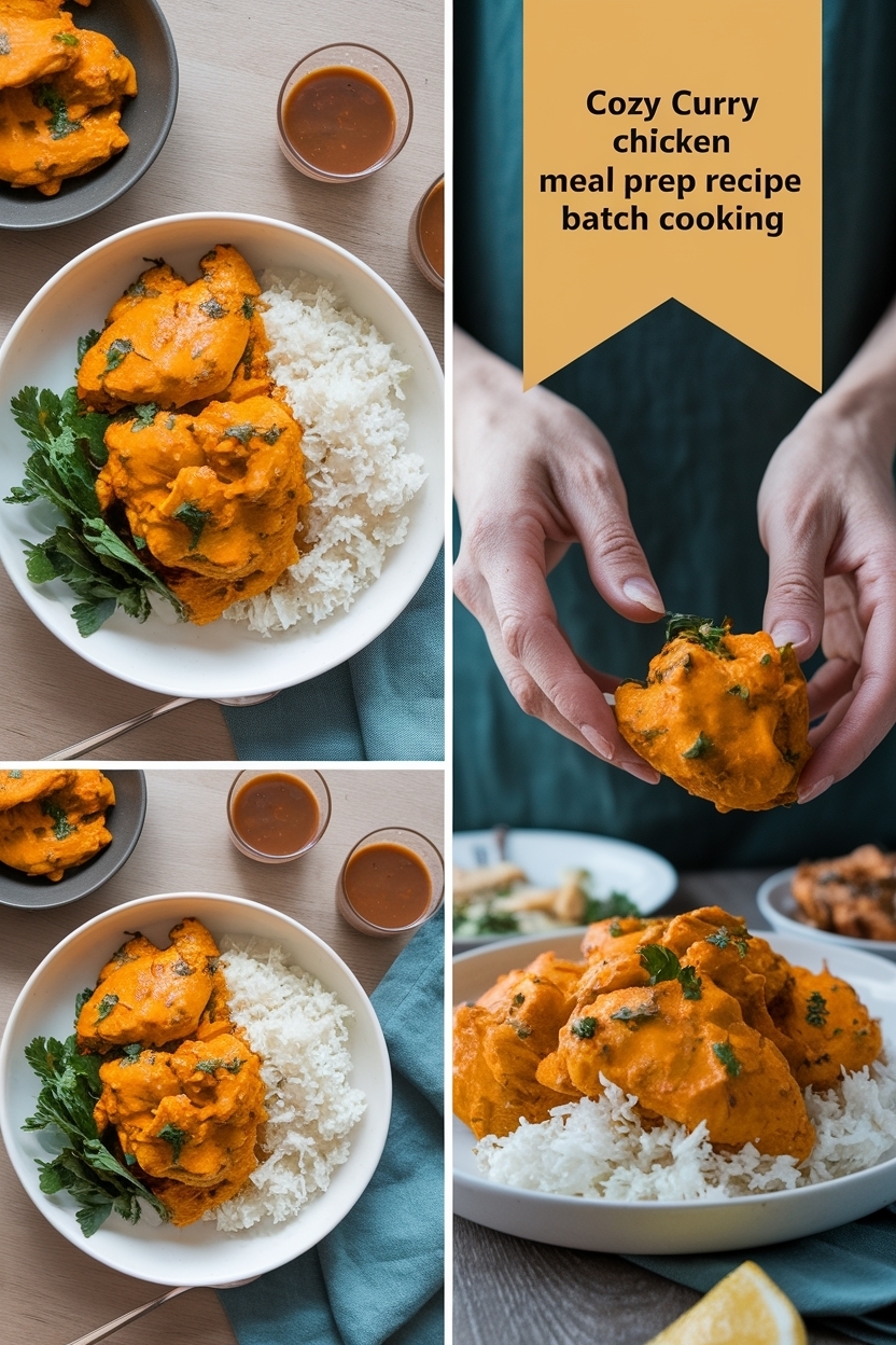 curry chicken meal prep recipe batch cooking