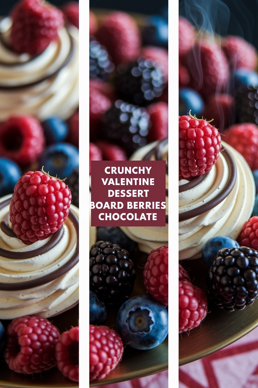 valentine dessert charcuterie board berries chocolate