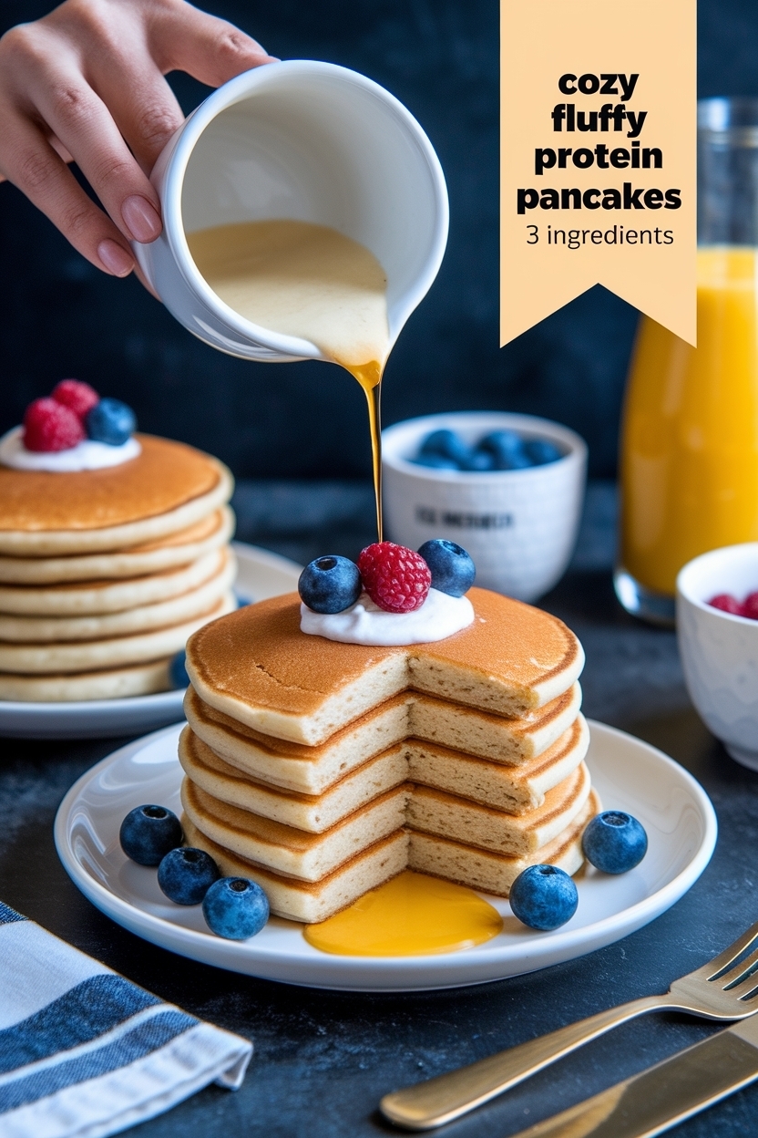 fluffy protein pancakes 3 ingredients