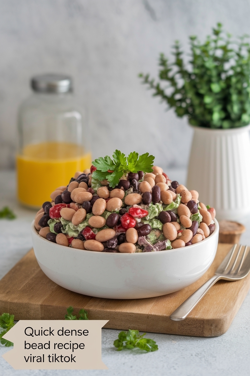 dense bean salad recipe viral tiktok