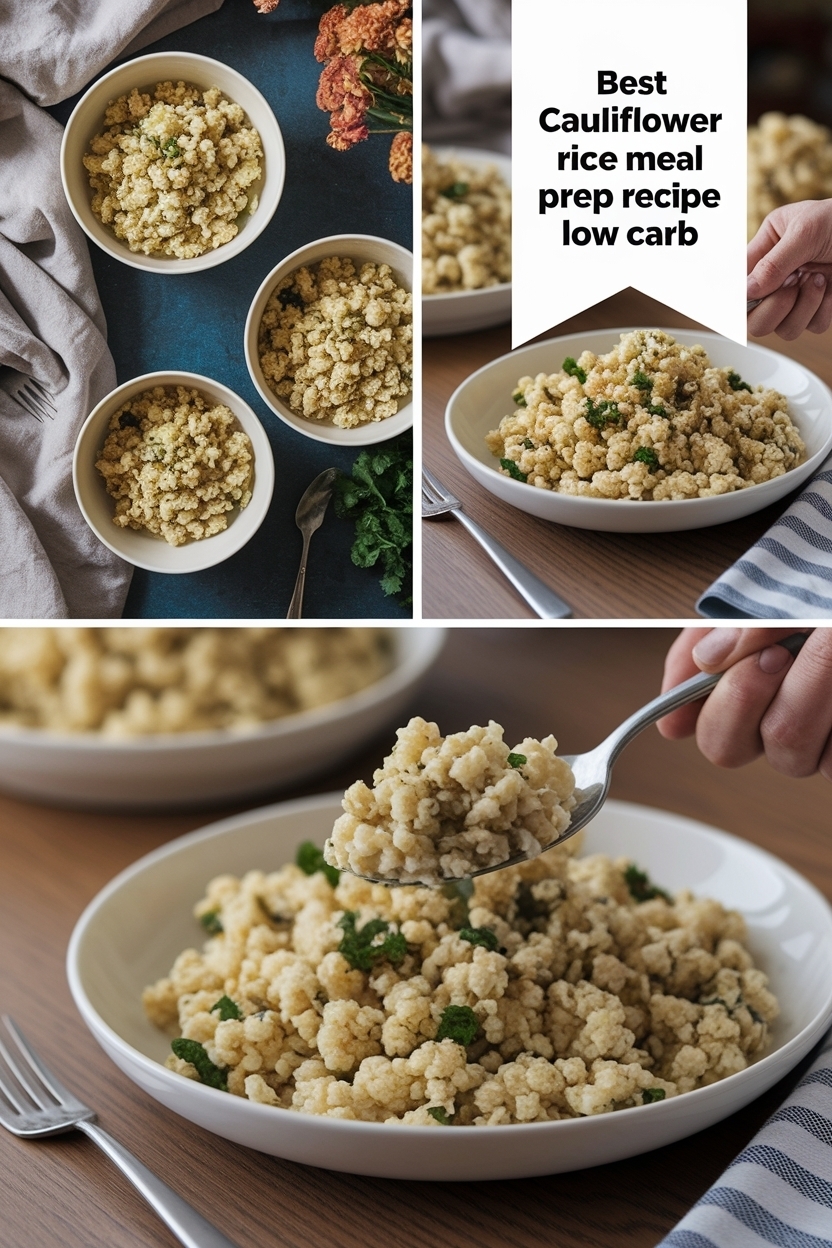 cauliflower rice meal prep recipe low carb