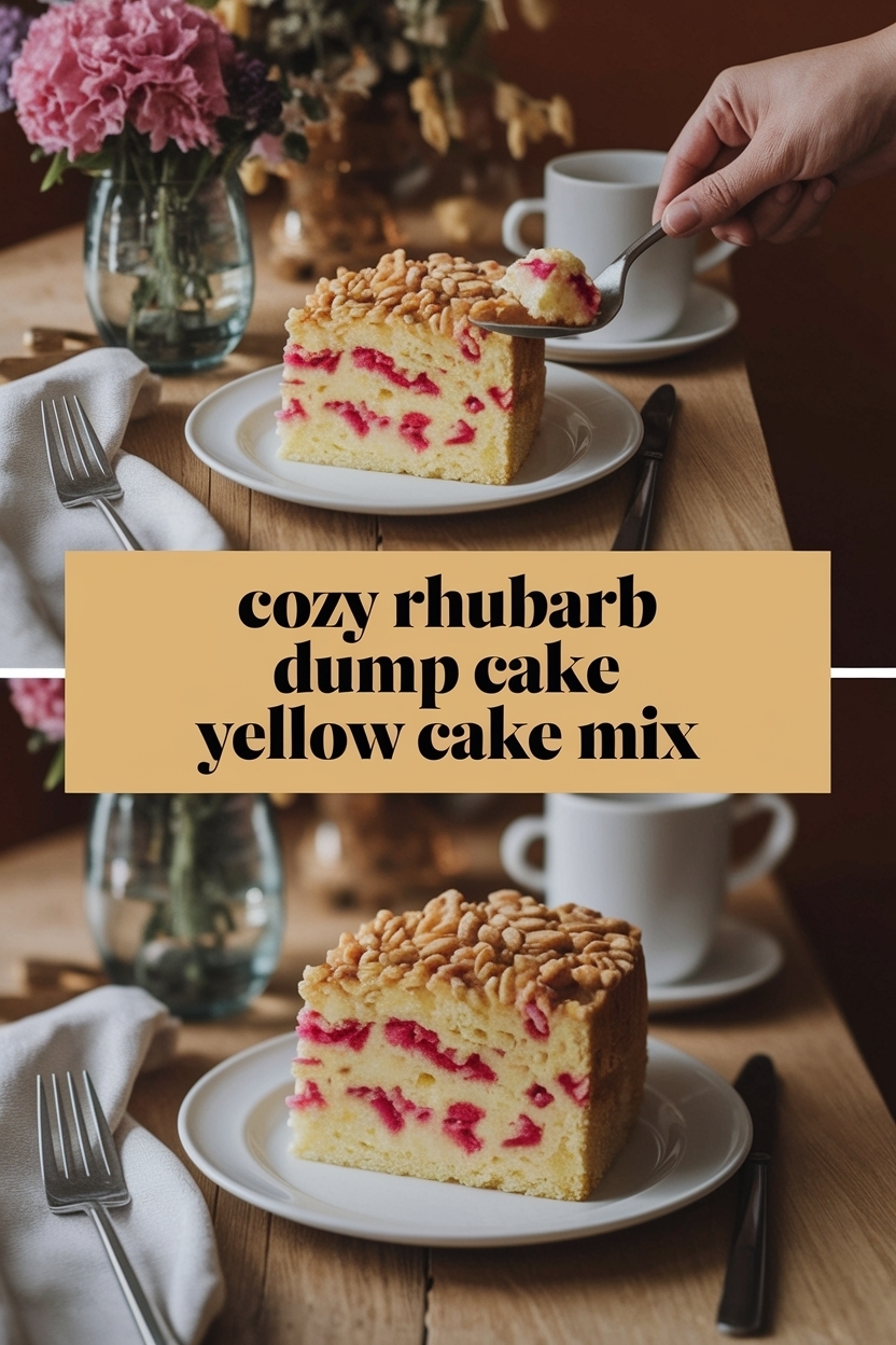 rhubarb dump cake yellow cake mix