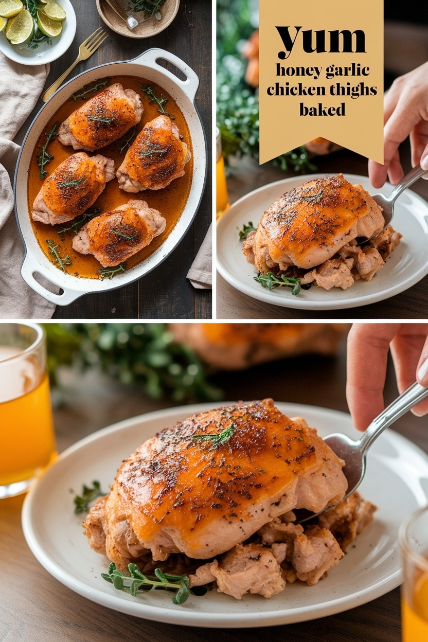honey garlic chicken thighs baked