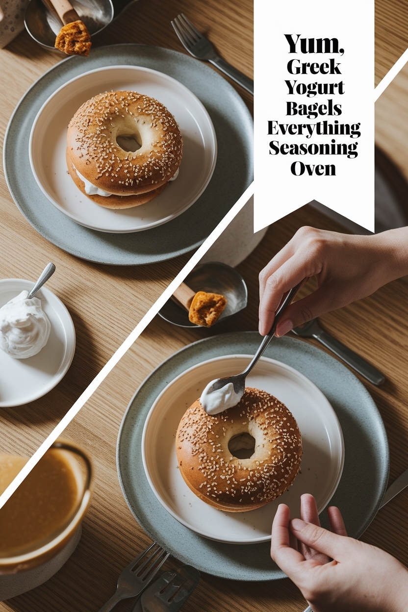 greek yogurt bagels everything seasoning oven