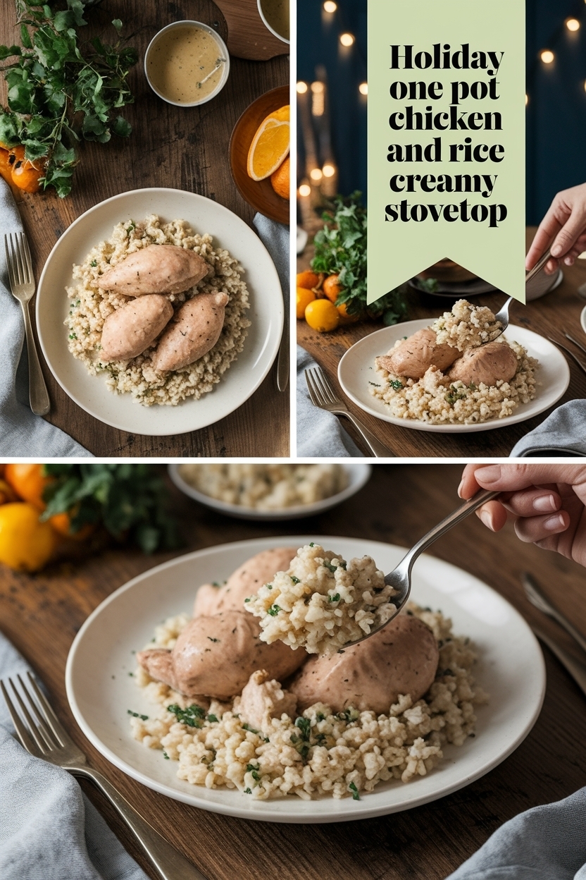 one pot chicken and rice creamy stovetop