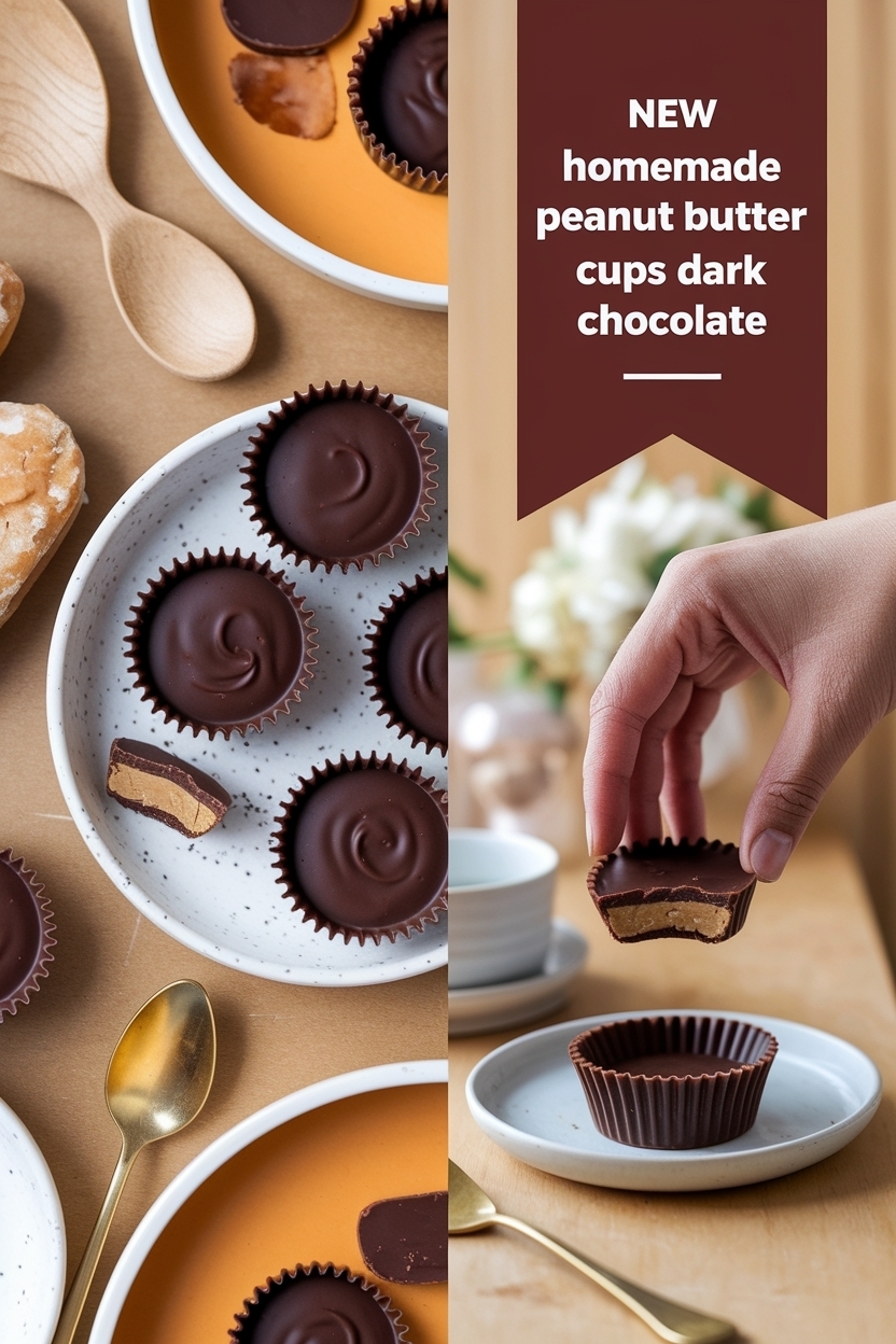 homemade peanut butter cups dark chocolate