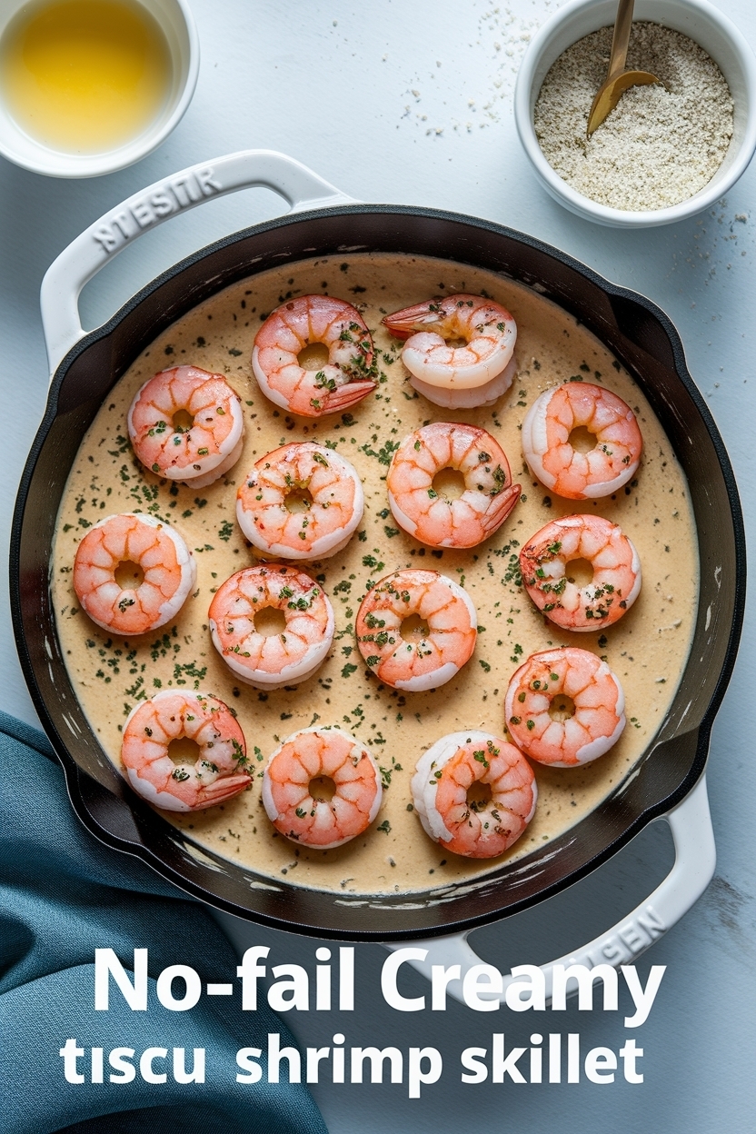 creamy tuscan shrimp skillet