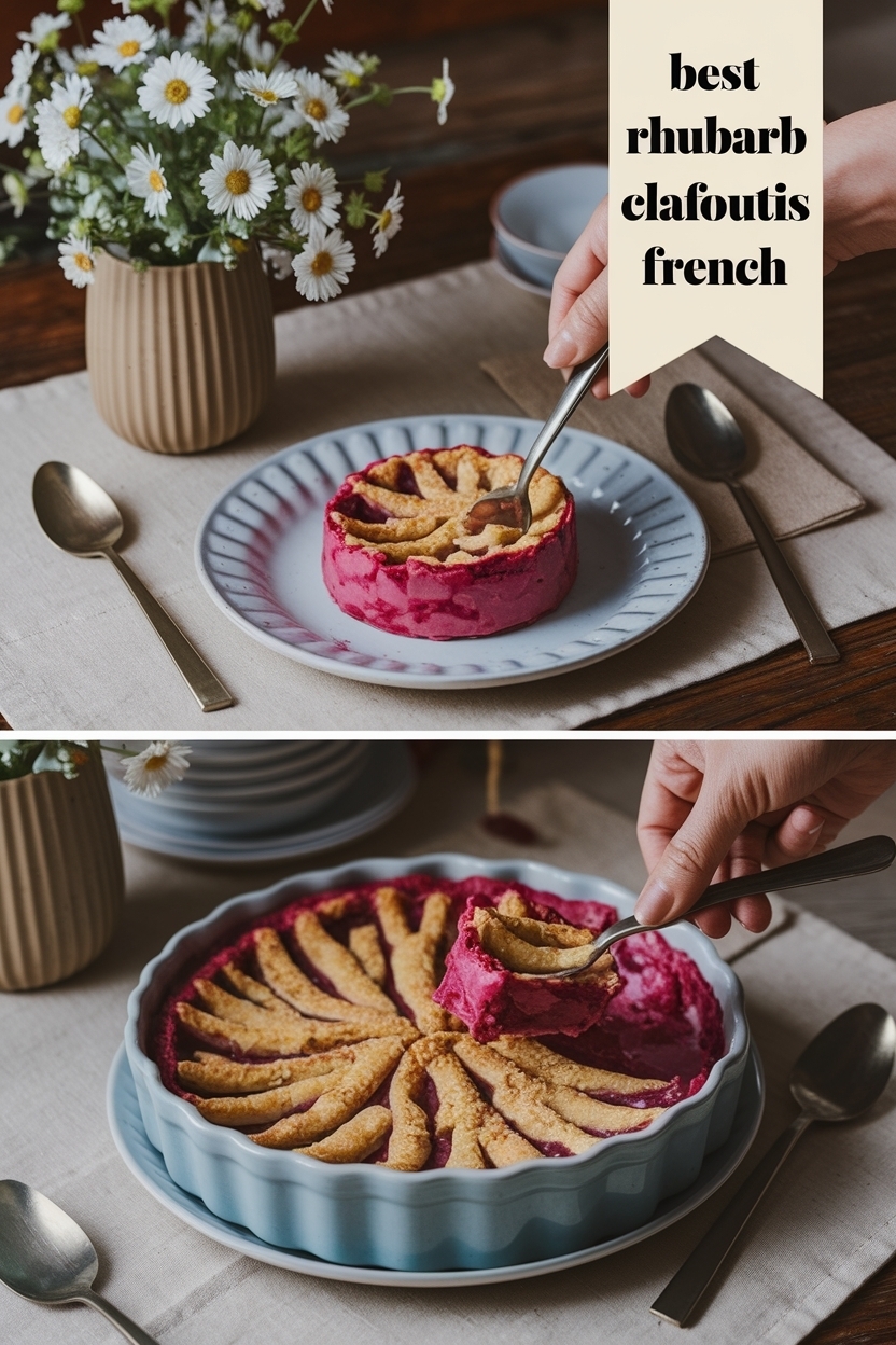 rhubarb clafoutis french