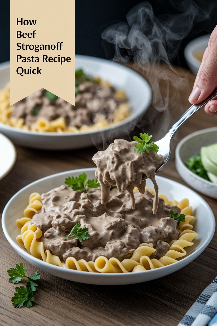beef stroganoff pasta recipe quick