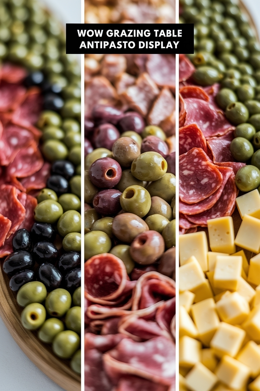 grazing table antipasto display