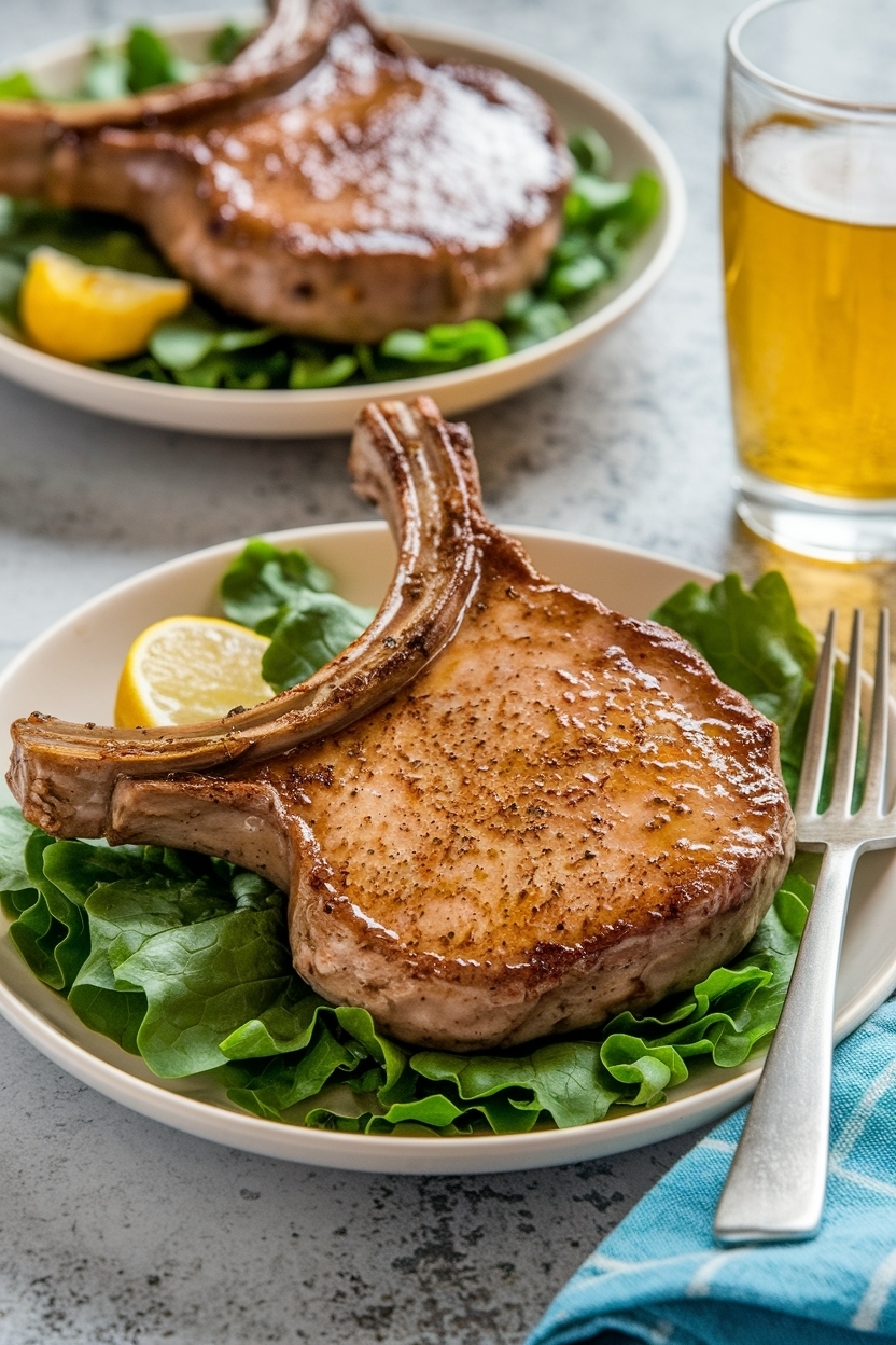 air fryer pork chops recipe bone in