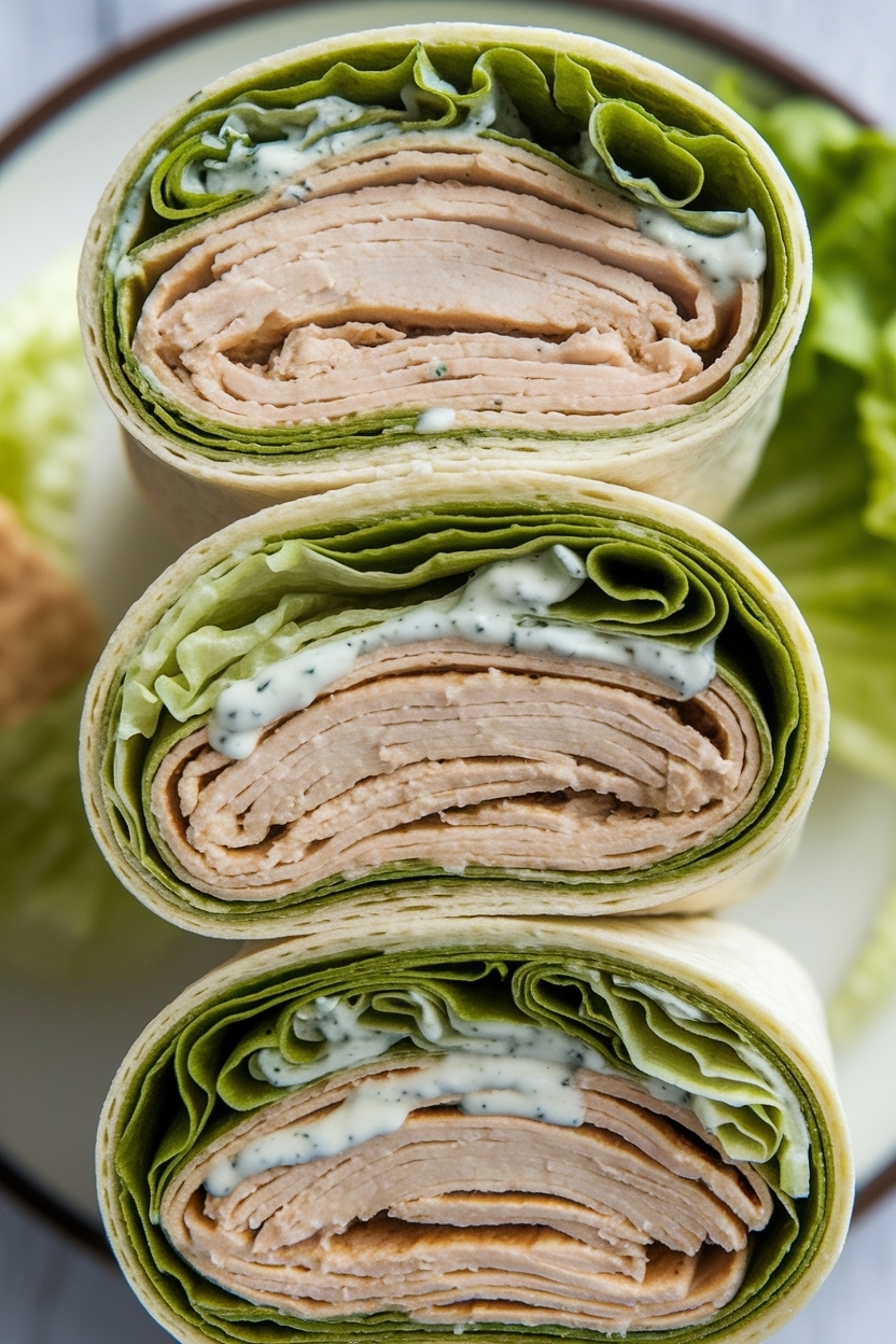 chicken caesar wrap with homemade dressing