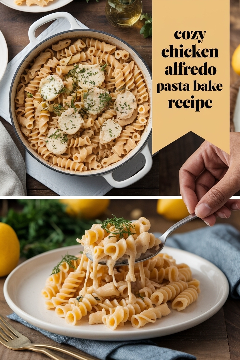 chicken alfredo pasta bake recipe