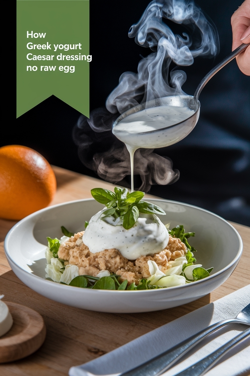 greek yogurt caesar dressing no raw egg