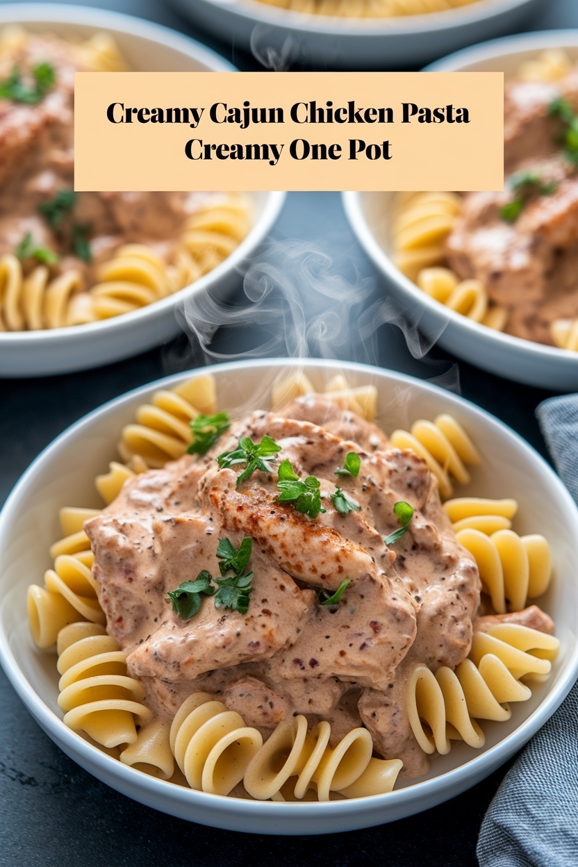 cajun chicken pasta creamy one pot