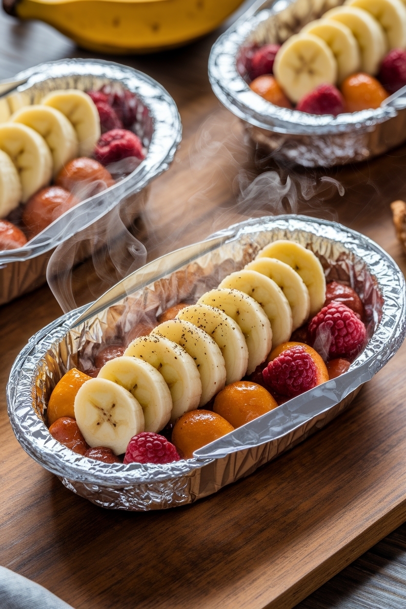 campfire banana boats recipe tin foil
