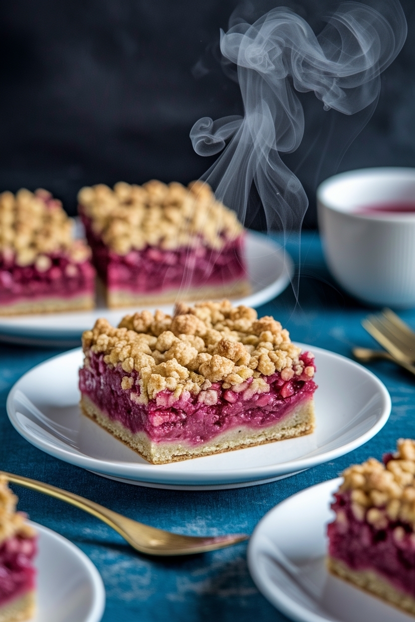 rhubarb crumble bars