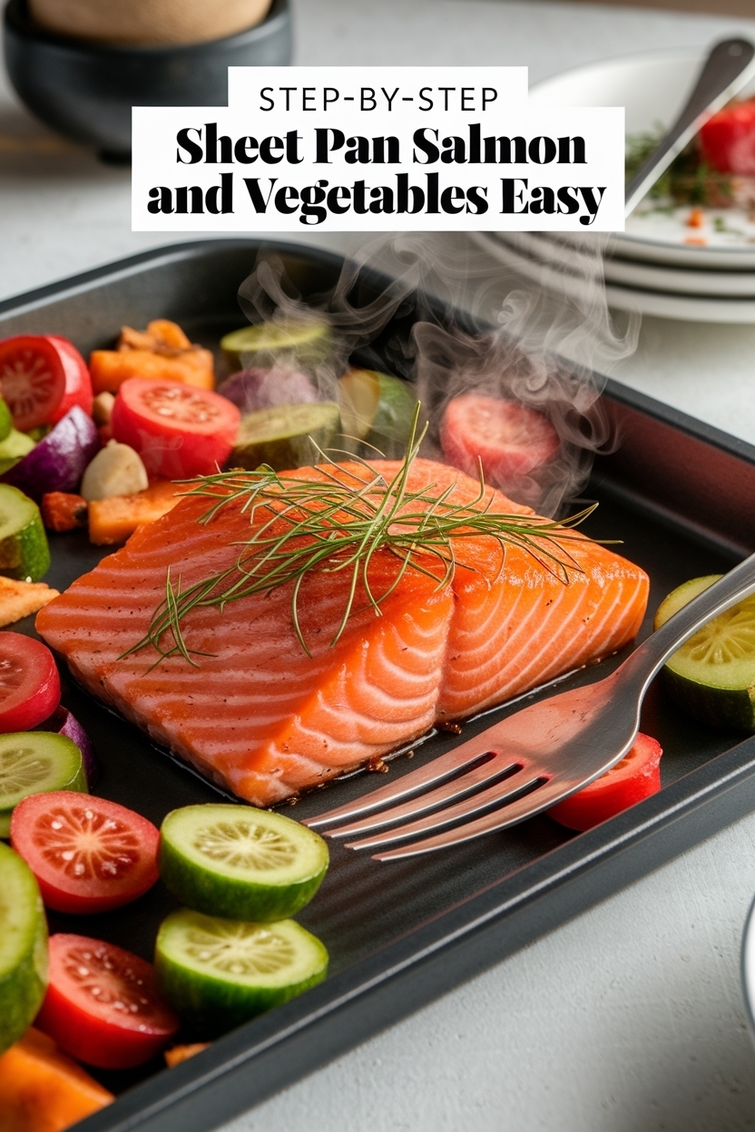 sheet pan salmon and vegetables easy