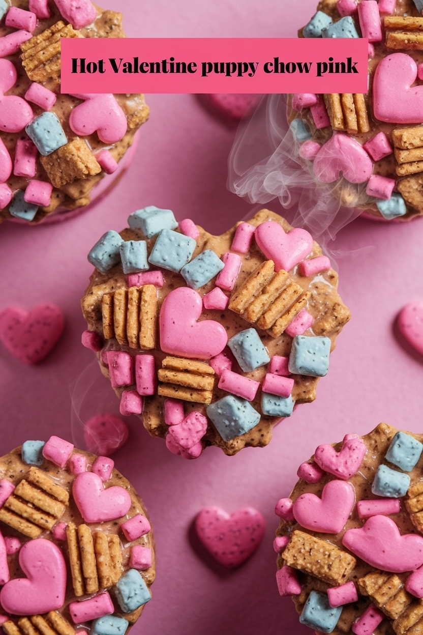 valentine puppy chow pink