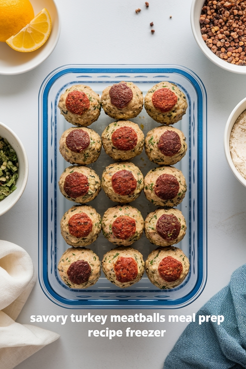 turkey meatballs meal prep recipe freezer