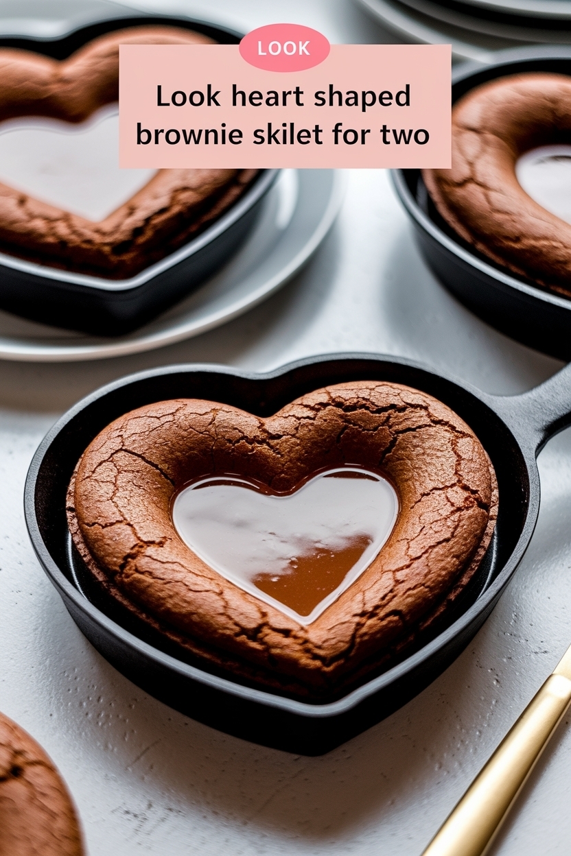 heart shaped brownie skillet for two