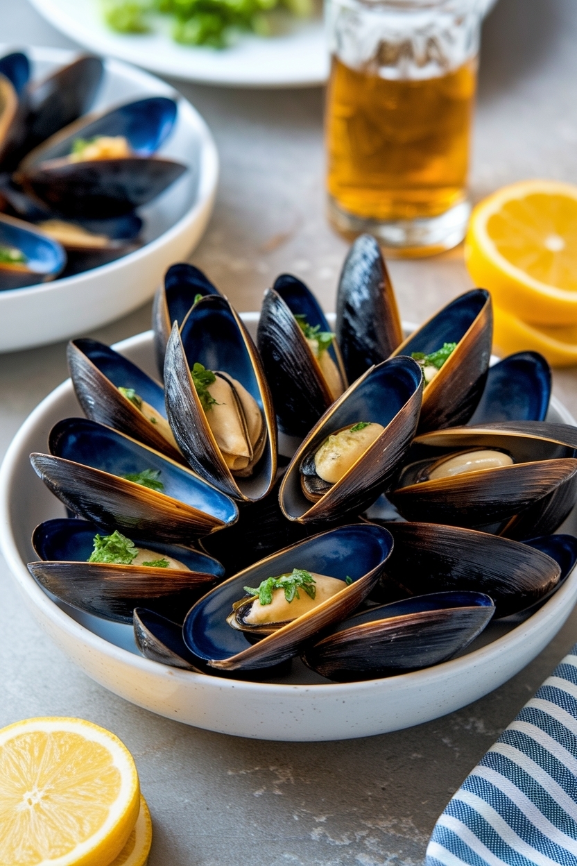 white wine mussels recipe garlic butter