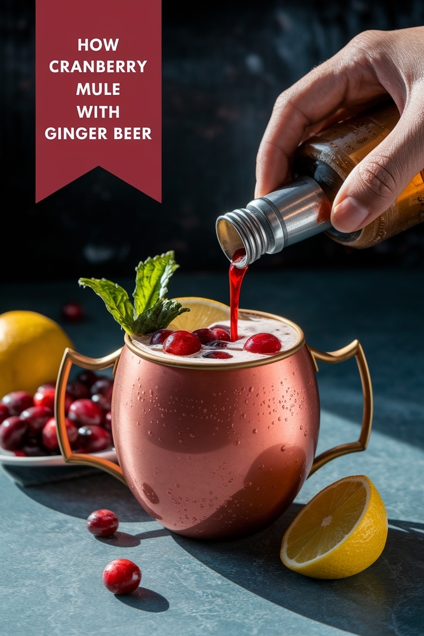 cranberry mule with ginger beer