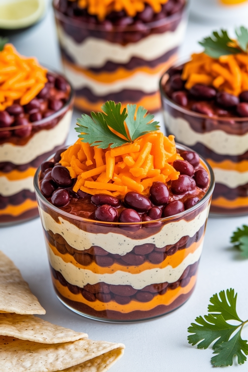 seven layer taco dip cups individual