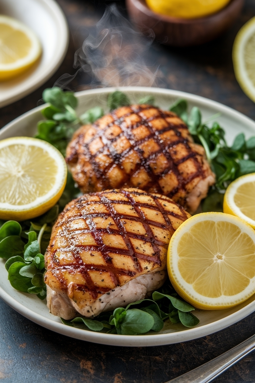lemon garlic chicken thighs grill