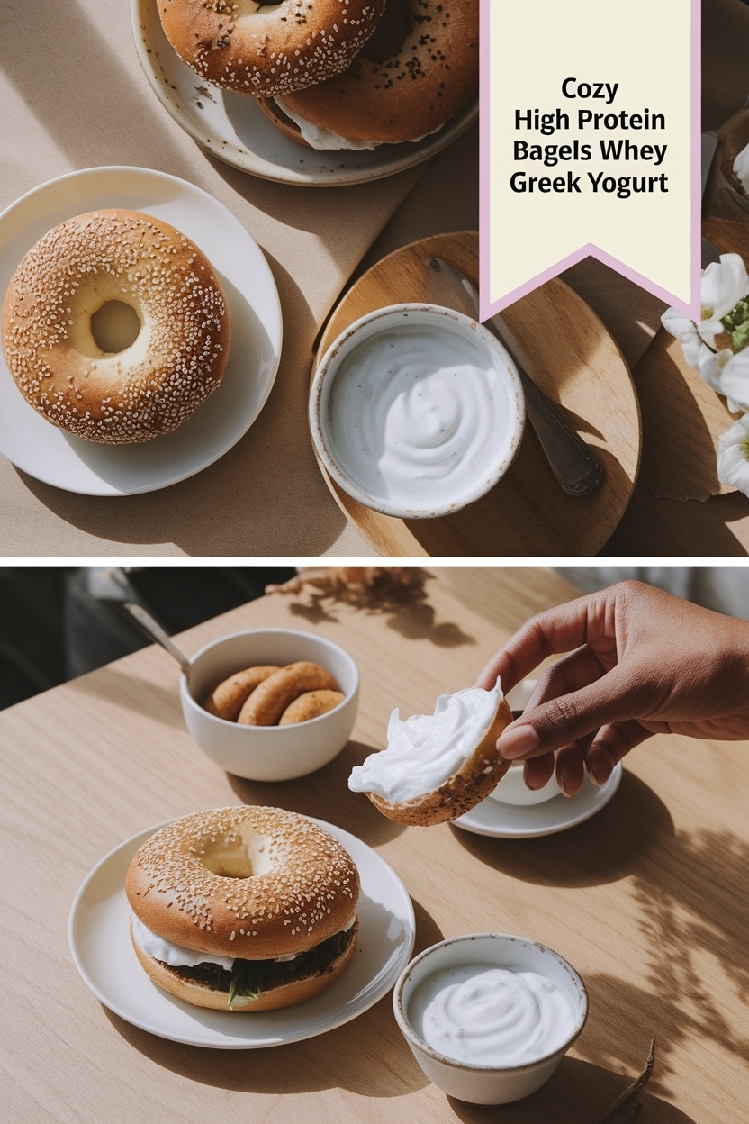 high protein bagels whey greek yogurt - Extra Photo