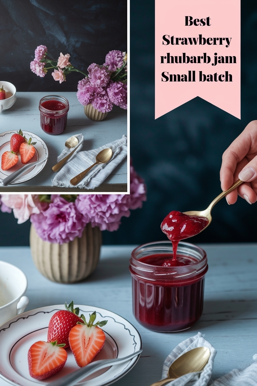 strawberry rhubarb jam small batch