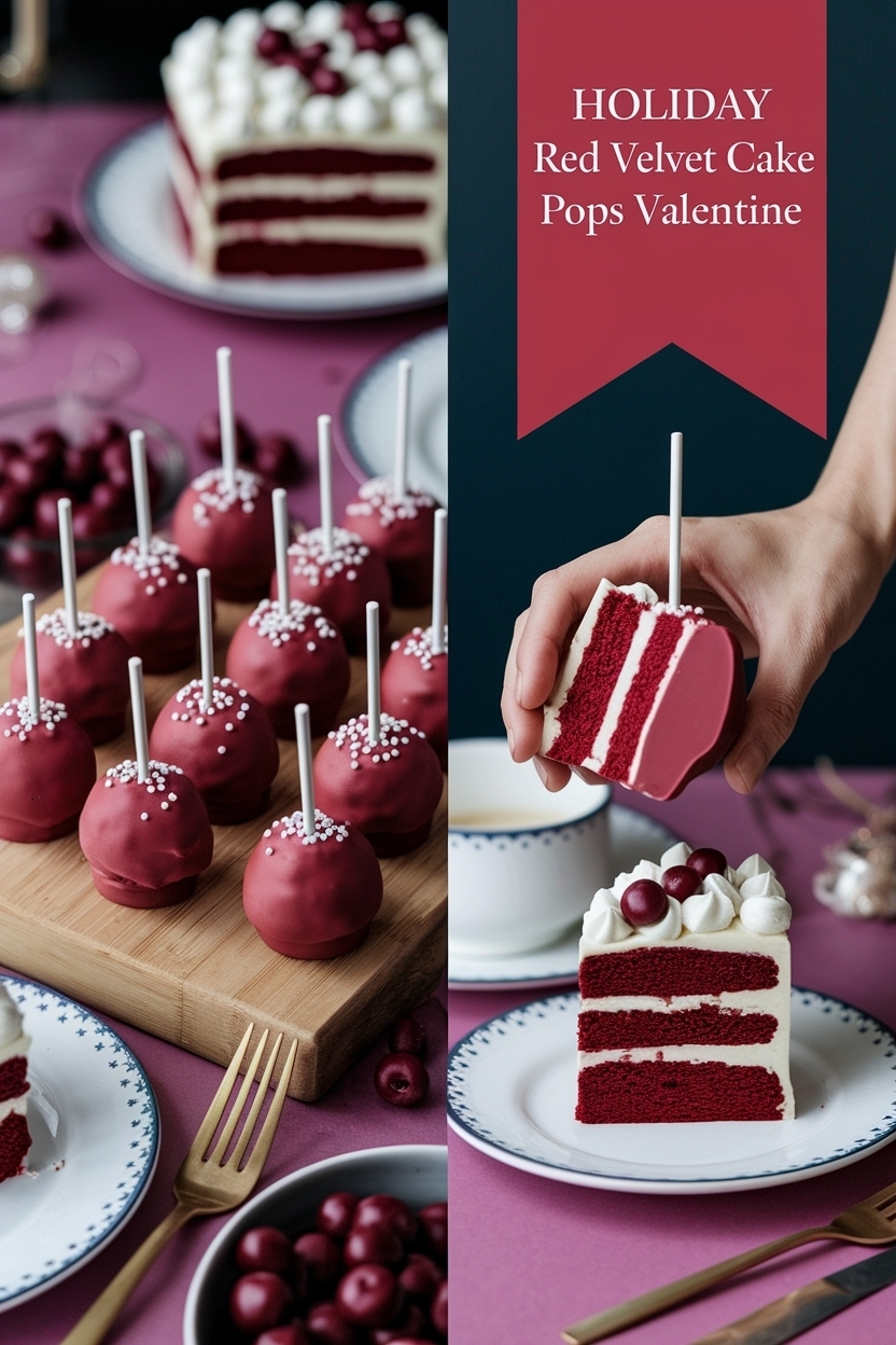 red velvet cake pops valentine