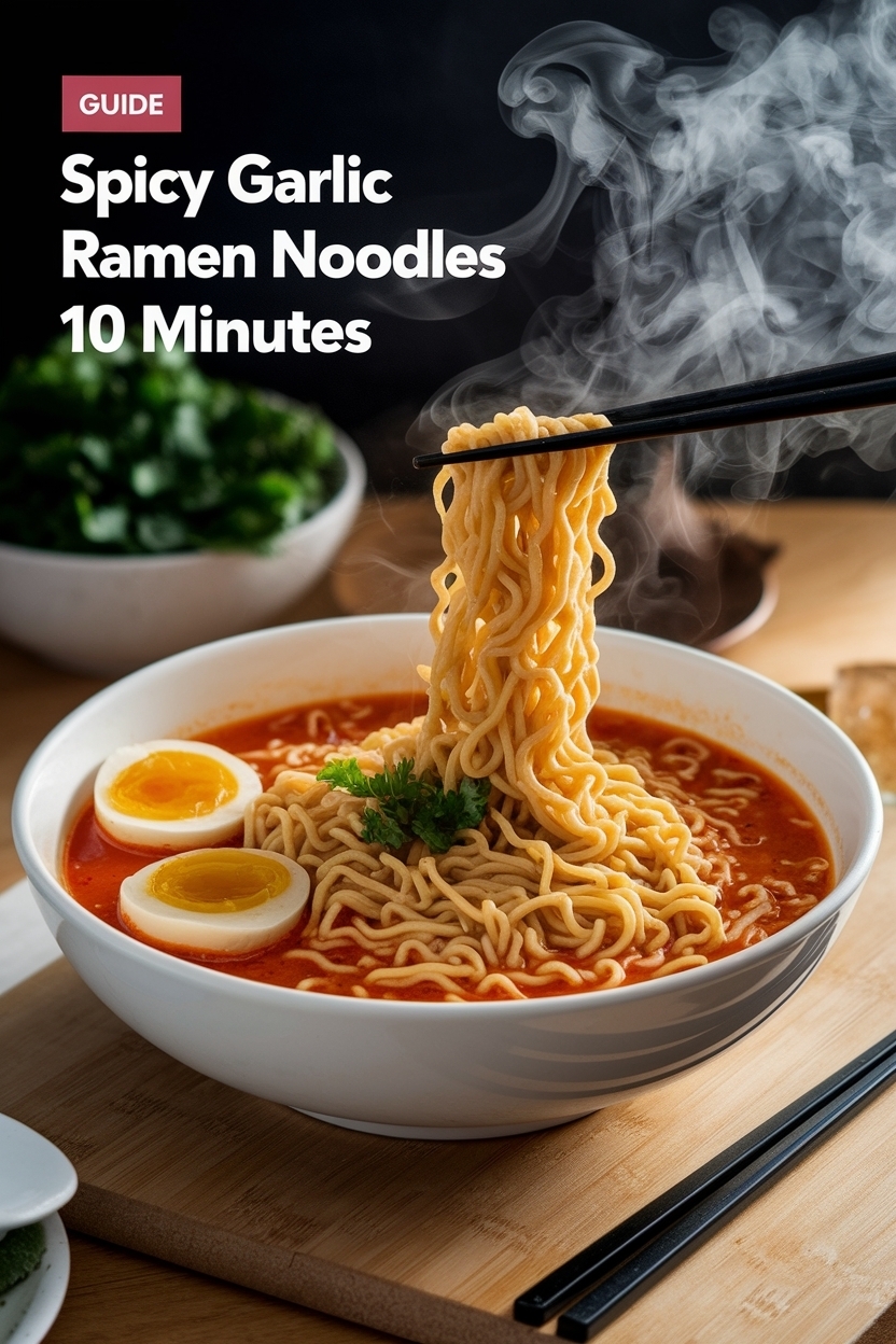 spicy garlic ramen noodles 10 minutes