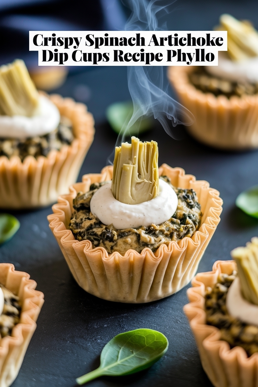 spinach artichoke dip cups recipe phyllo