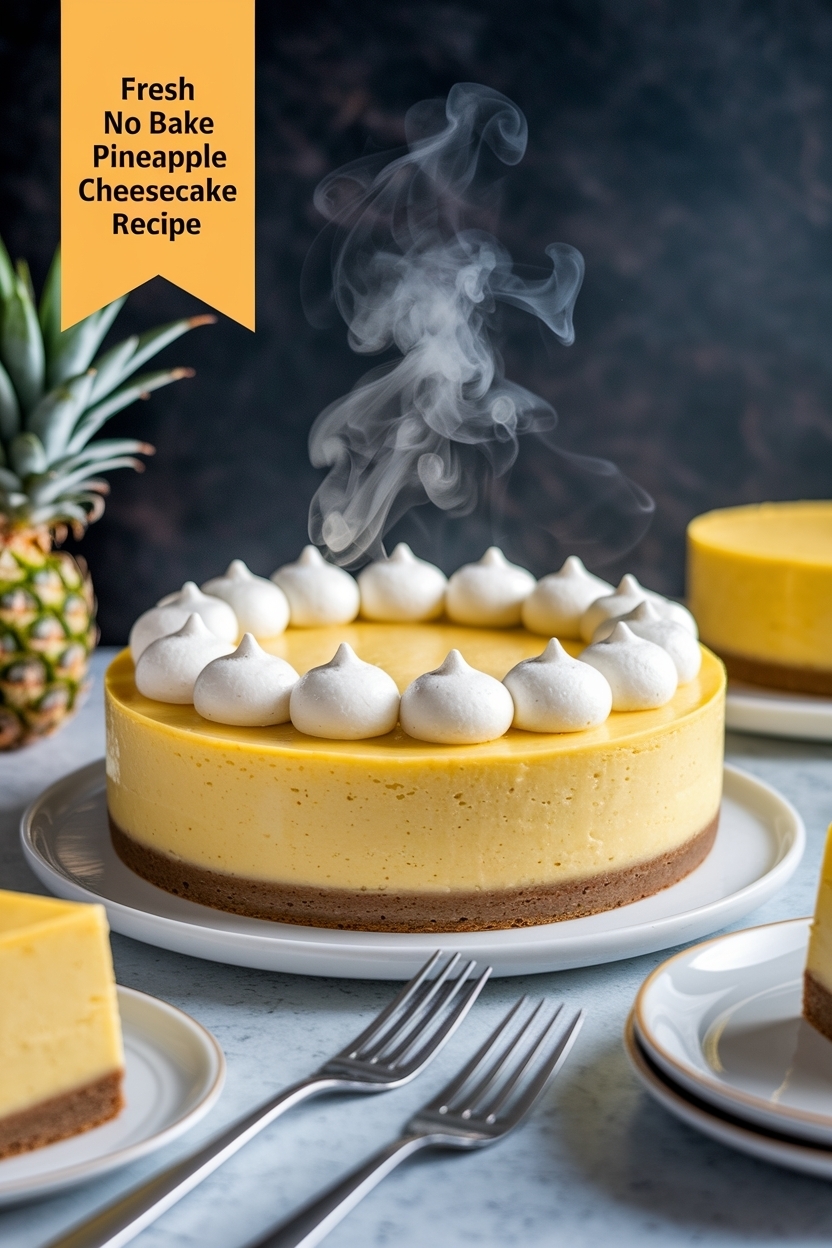 no bake pineapple cheesecake recipe