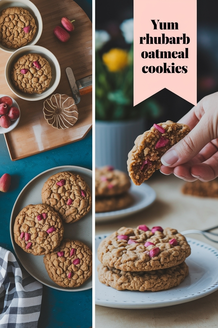 rhubarb oatmeal cookies