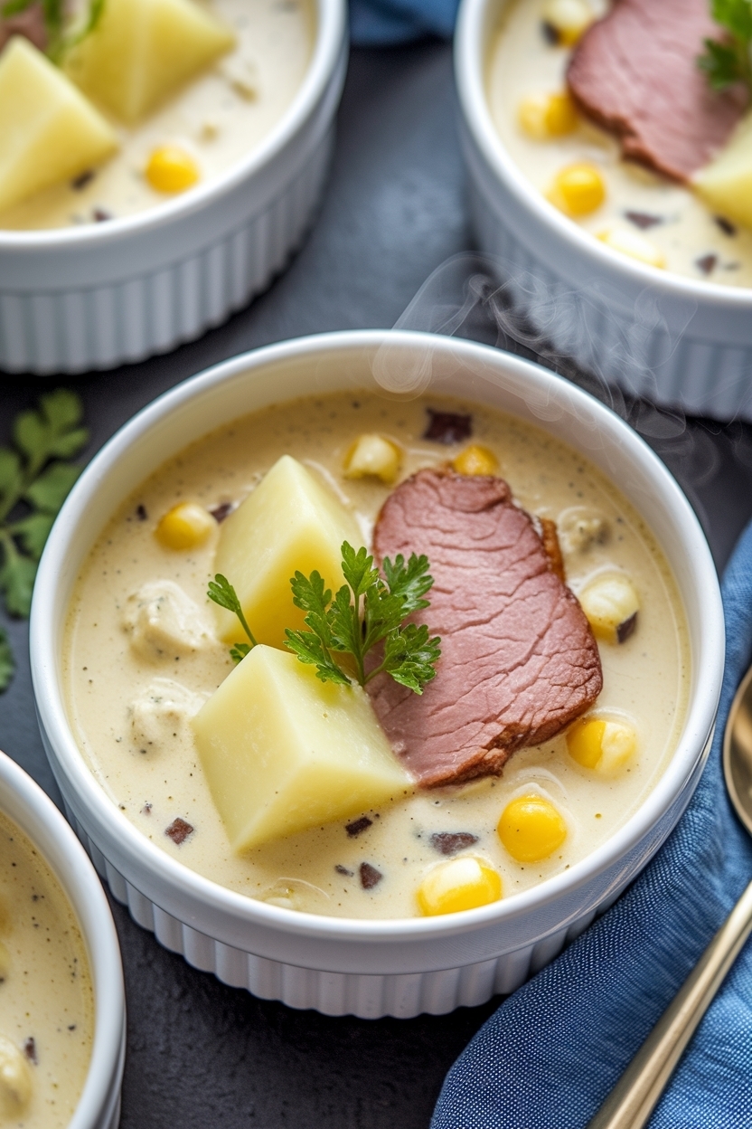 leftover ham potato corn chowder