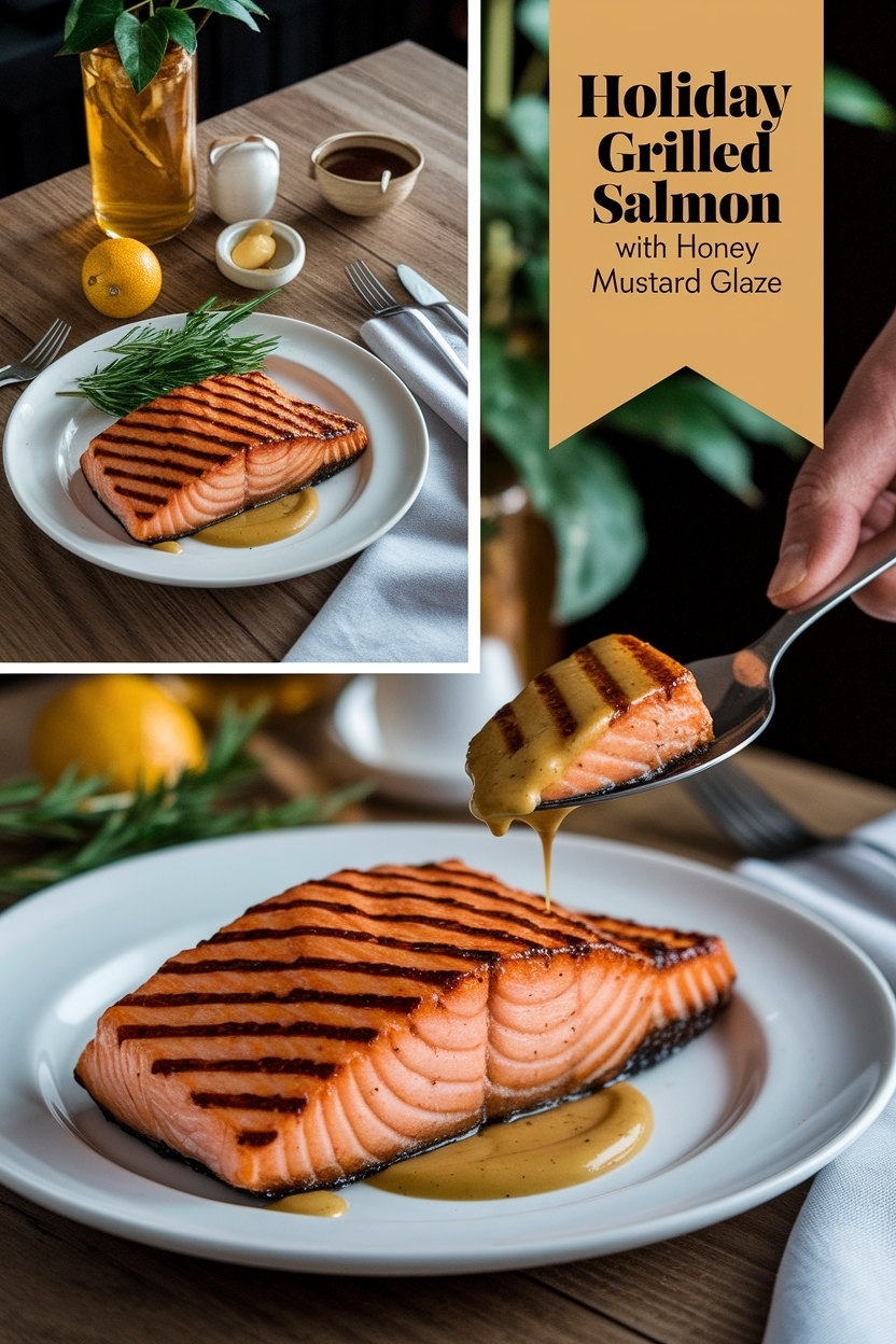 grilled salmon with honey mustard glaze