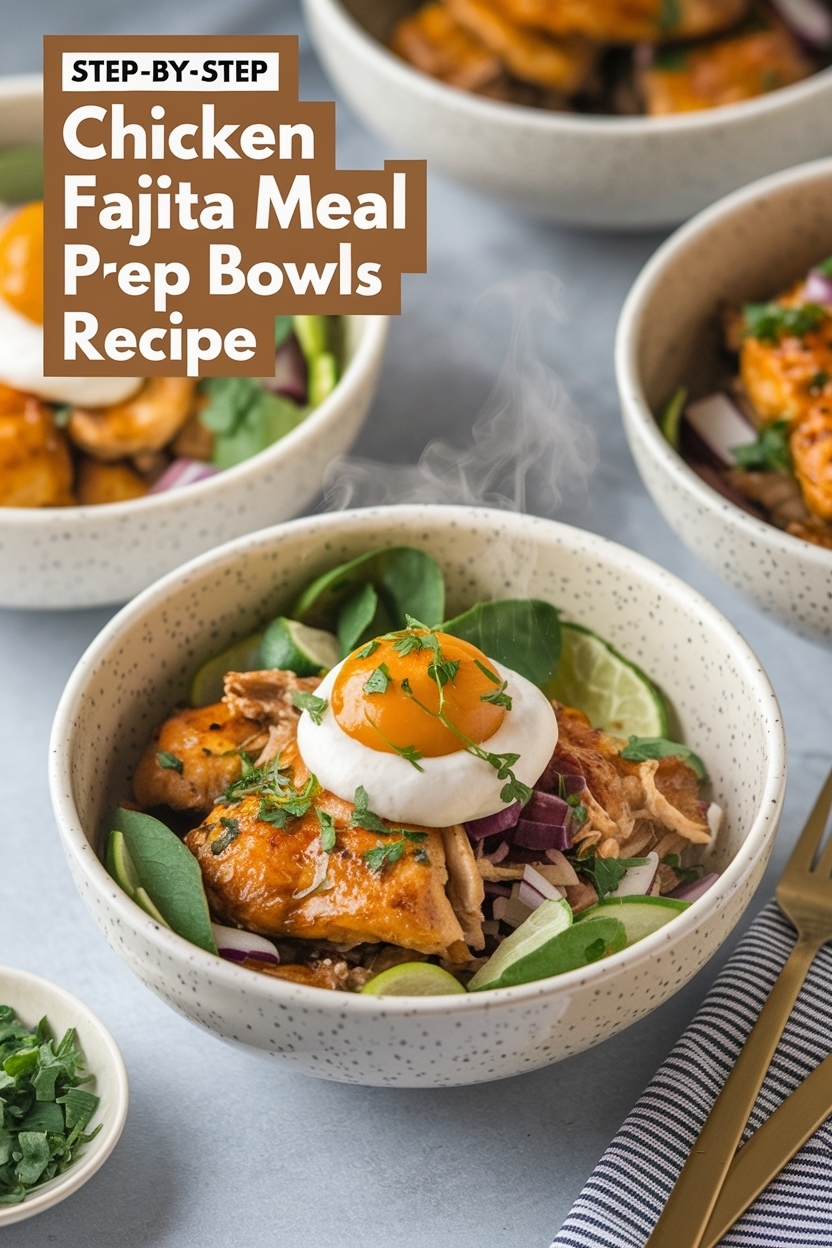 chicken fajita meal prep bowls recipe