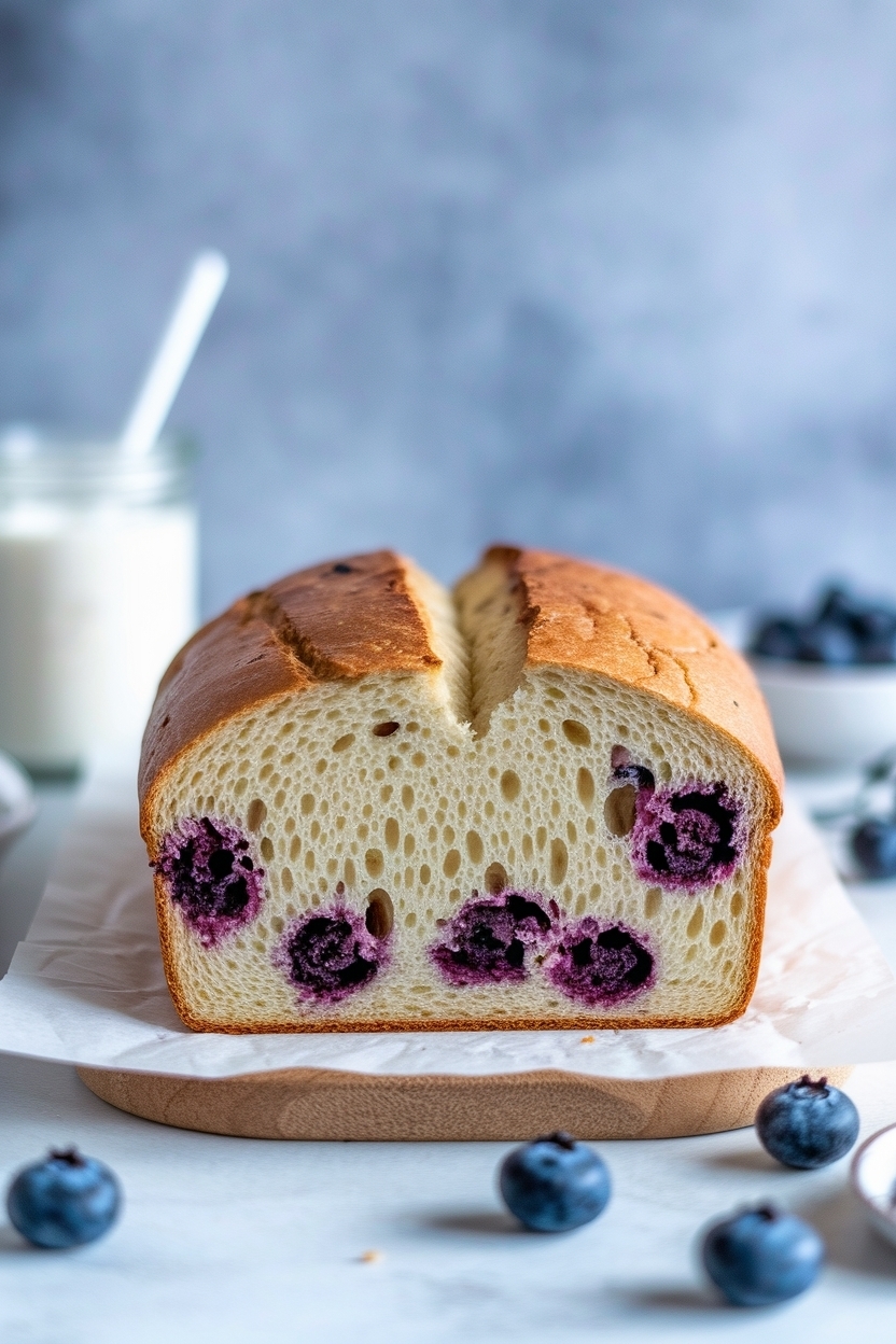 blueberry sourdough sandwich loaf