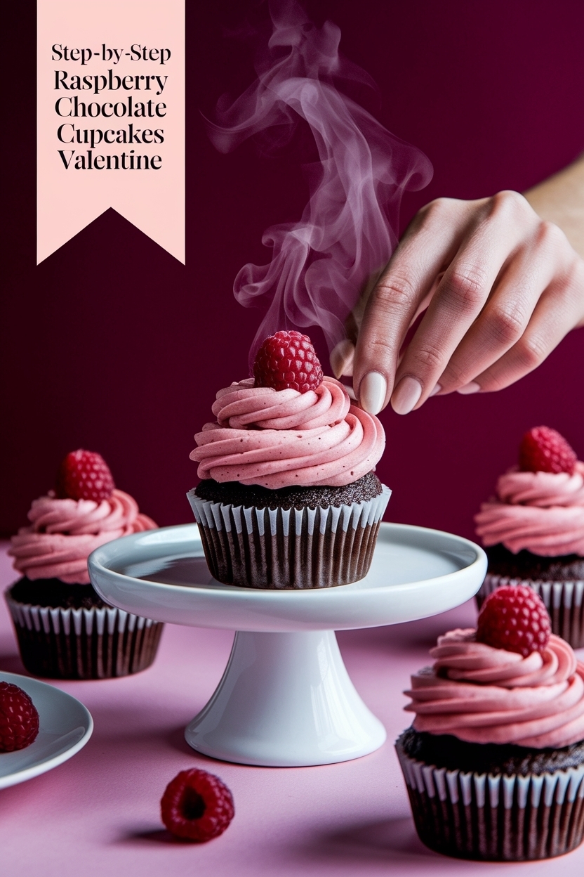 raspberry chocolate cupcakes valentine